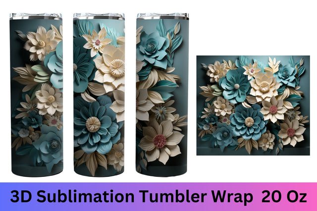 3d sublimation tumbler wrap| 3d Floral Tumbler Sublimation Sublimation FloridPrintables 