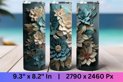 3d sublimation tumbler wrap| 3d Floral Tumbler Sublimation Sublimation FloridPrintables 