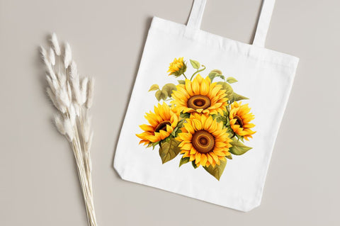 3D Sunflower Sublimation Clipart Bundle Sublimation Regulrcrative 