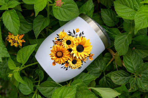 3D Sunflower Sublimation Clipart Bundle Sublimation Regulrcrative 