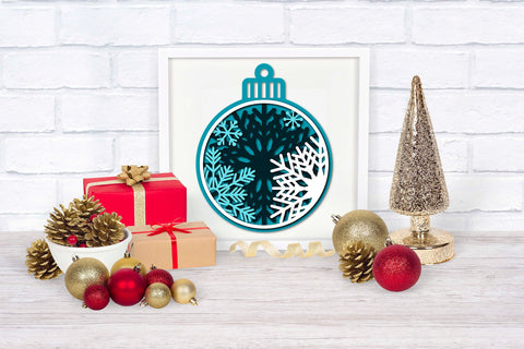 3D SVG Christmas Ornament, Snowflake SVG, Layered Ornament. SVG Elinorka 