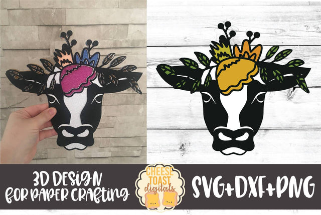 3D SVG | Cow SVG Cheese Toast Digitals 