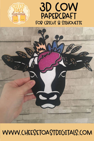 3D SVG | Cow SVG Cheese Toast Digitals 