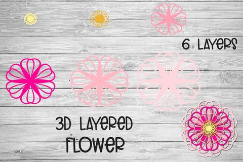 3d SVG Layered Mandala, Flower SVG, Floral Mandala SVG. 3D Paper Elinorka 