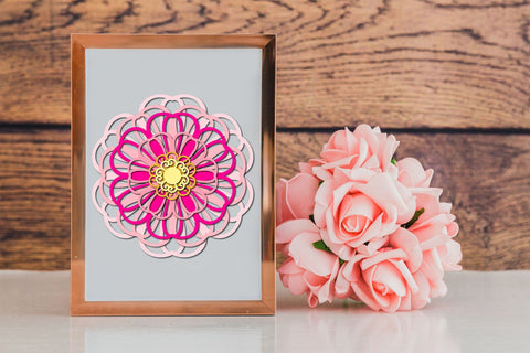 3d SVG Layered Mandala, Flower SVG, Floral Mandala SVG. 3D Paper Elinorka 