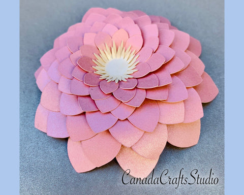 3d svg Paper Flower Template #8 SVG CanadaCraftsStudio 