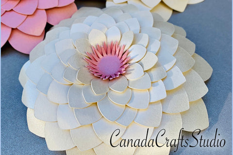 3d svg Paper Flower Template #8 SVG CanadaCraftsStudio 