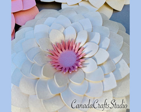 3d svg Paper Flower Template #8 SVG CanadaCraftsStudio 