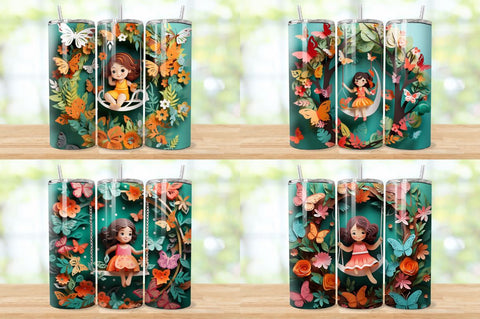 3D Swing Under Tree Tumbler Bundle Sublimation Regulrcrative 