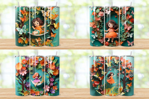 3D Swing Under Tree Tumbler Bundle Sublimation Regulrcrative 