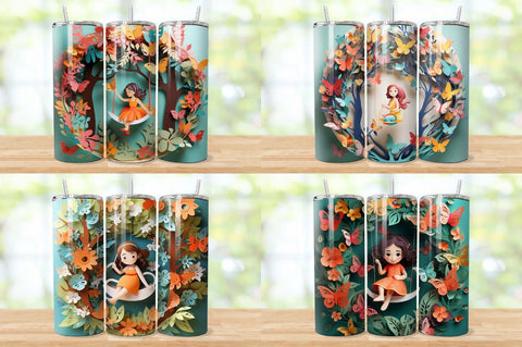 3D Swing Under Tree Tumbler Bundle Sublimation Regulrcrative 