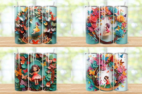 3D Swing Under Tree Tumbler Bundle Sublimation Regulrcrative 