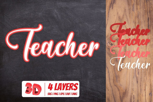 3D Teacher SVG SvgOcean 