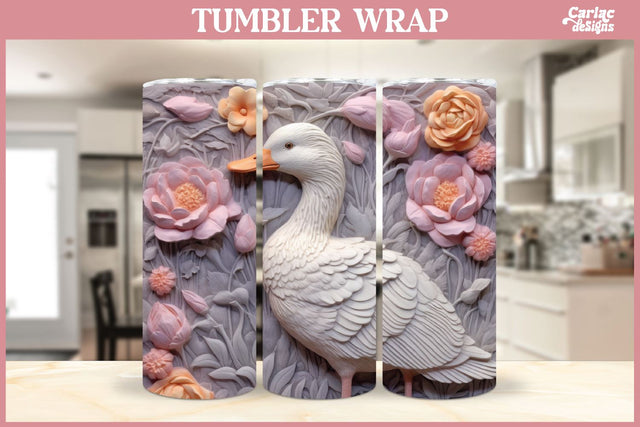 3d Tumbler Sublimation Wrap | 3d Duck Tumbler Wrap Sublimation Carla C Designs 