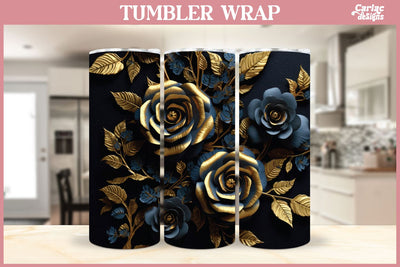 3d Tumbler Sublimation Wrap | 3d Flowers Tumbler Wrap Sublimation Carla C Designs 