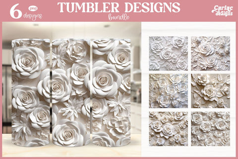 3d Tumbler Sublimation Wrap | 3d Flowers Tumbler Wrap Sublimation Carla C Designs 