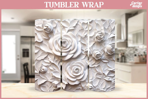 3d Tumbler Sublimation Wrap | 3d Flowers Tumbler Wrap Sublimation Carla C Designs 