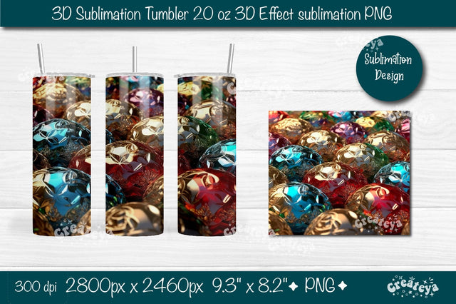3D tumbler wrap 3D sublimation tumbler wrap, 20 Oz 3D effect sublimation design Sublimation Createya Design 