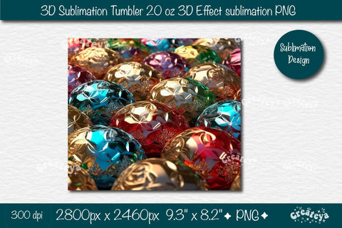 3D tumbler wrap 3D sublimation tumbler wrap, 20 Oz 3D effect sublimation design Sublimation Createya Design 
