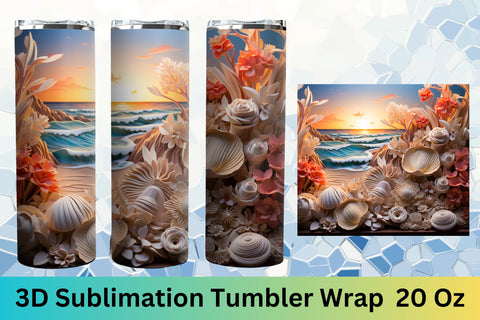 3d tumbler wrap beach | 3d tumbler wrap summer| PNG | beach Sublimation FloridPrintables 