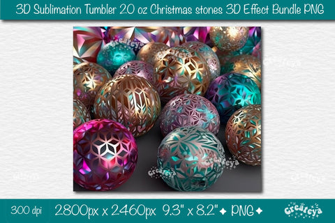 3D tumbler wrap Bundle 3D sublimation tumbler wrap, 20 Oz 3D effect sublimation design Sublimation Createya Design 