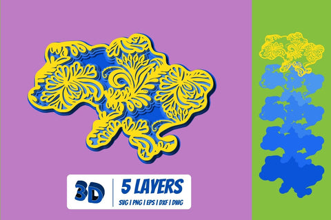 3D Ukraine SVG Bundle SVG SvgOcean 