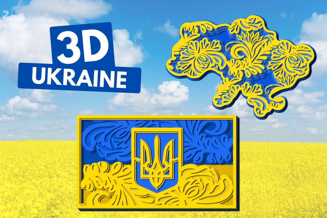 3D Ukraine SVG Bundle SVG SvgOcean 