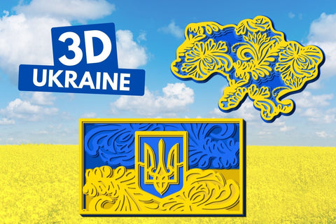 3D Ukraine SVG Bundle SVG SvgOcean 