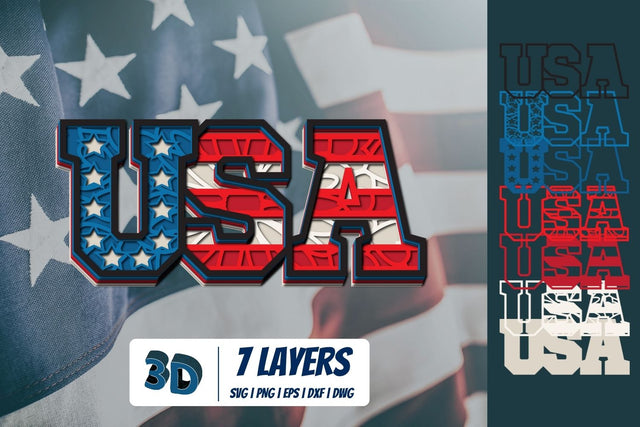 3D USA SVG SVG SvgOcean 