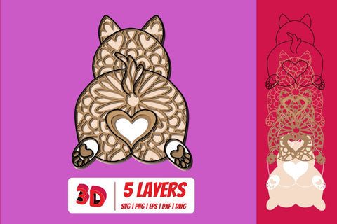 3D Valentines Butt SVG Bundle SVG SvgOcean 