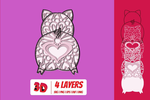 3D Valentines Butt SVG Bundle SVG SvgOcean 