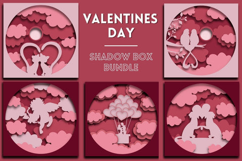 3D Valentines Shadow Box | Layered SVG Cut File SVG SvgOcean 