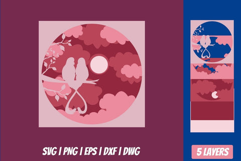 3D Valentines Shadow Box | Layered SVG Cut File SVG SvgOcean 