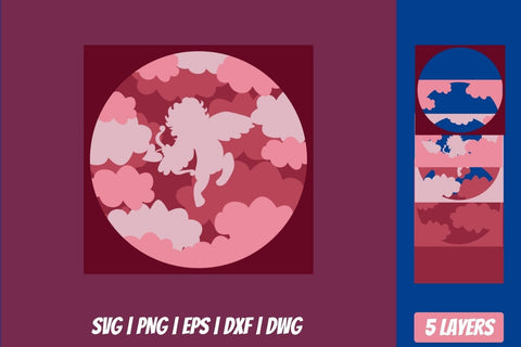 3D Valentines Shadow Box | Layered SVG Cut File SVG SvgOcean 