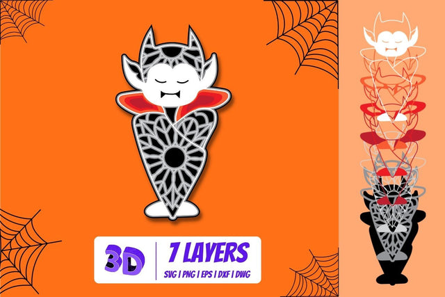 3D Vampire SVG Cut File SVG SvgOcean 