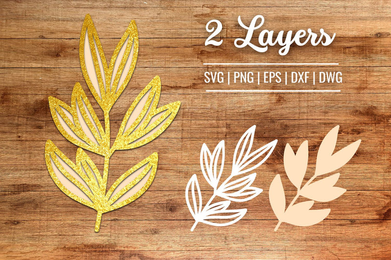 3D Wedding Leaf SVG 3D Paper SvgOcean 