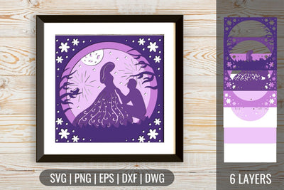 3D Wedding Shadow Box 3 SVG SVG SvgOcean 