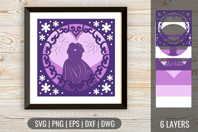 3D Wedding Shadow Box 8 SVG SVG SvgOcean 