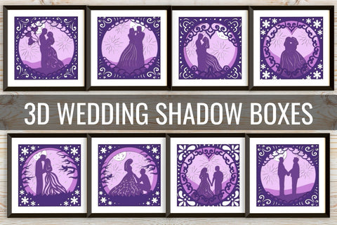3D Wedding Shadow Box SVG SvgOcean 