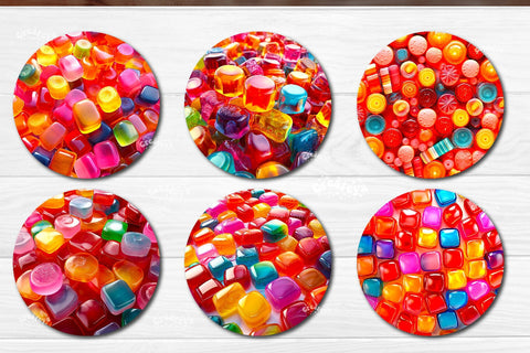 3D wind spinner sublimation Bundle 3D Birthday Party round design PNG Candy graphic Sublimation Createya Design 