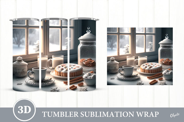 3D Winter Tumbler Wrap. 3D Sublimation Tumbler Wrap Sublimation Olga Terlyanskaya 