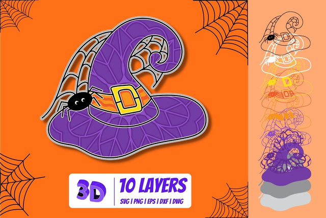 3D Witch hat SVG Cut File SVG SvgOcean 