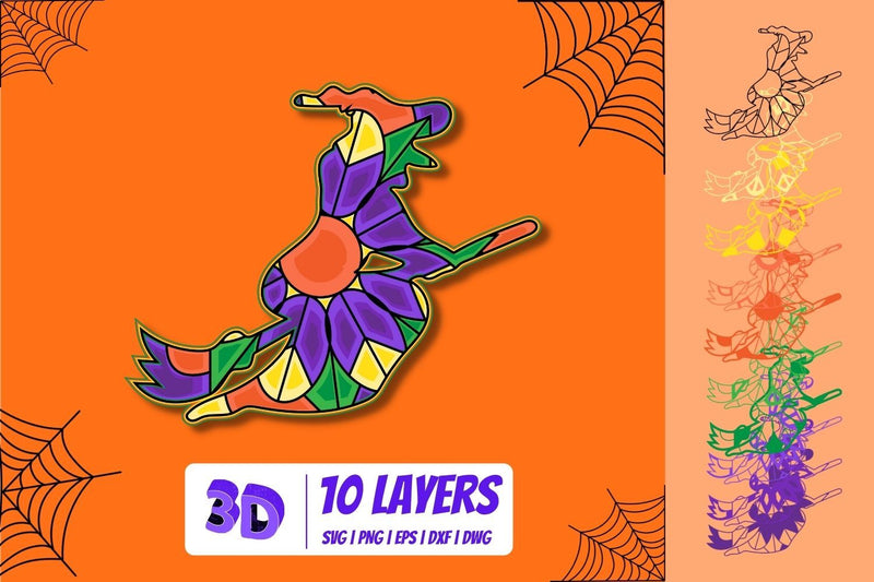 3D Witch SVG Cut File SVG SvgOcean 