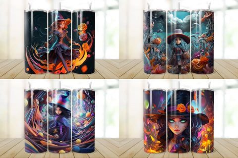3D Witch Woman Tumbler Bundle Sublimation Regulrcrative 