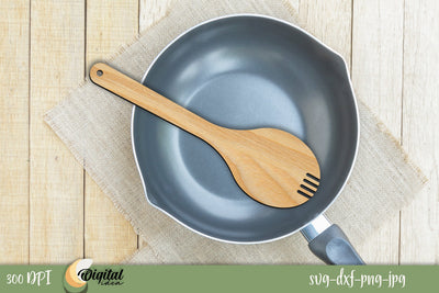 3D Wooden Spatula Laser Cut. Home Kitchen Decor Laser Cut. SVG Evgenyia Guschina 