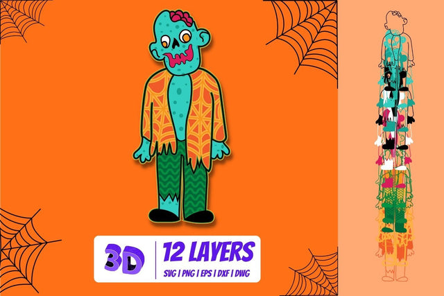 3D Zombie SVG Cut File SVG SvgOcean 