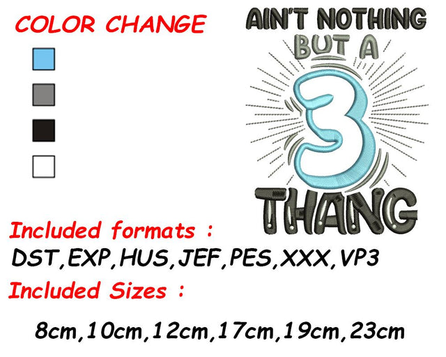 3rd Birthday, Birthday Embroidery, Third Birthday, 3rd Birthday Boy, Birthday Design, Funny Boy Embroidery Embroidery/Applique DESIGNS SVG Digital Designer 