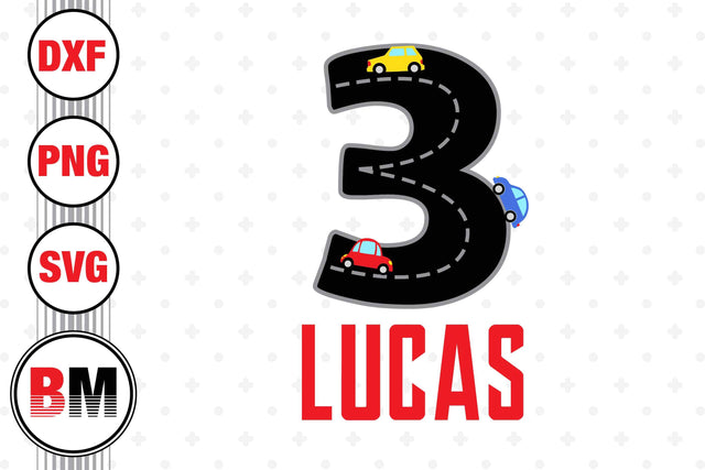 3rd Birthday Racing SVG, PNG, DXF Files SVG BMDesign 