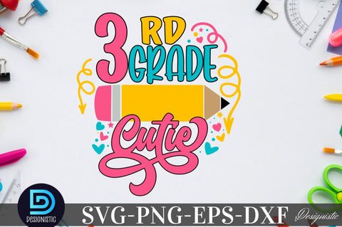 3rd grade cutie, Back to School SVG SVG DESIGNISTIC 