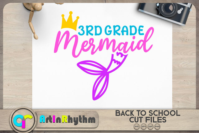 3rd grade mermaid SVG / Back to school SVG SVG Artinrhythm shop 